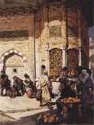 Hippolyte Berteaux Street Scene in Istanbul oil painting